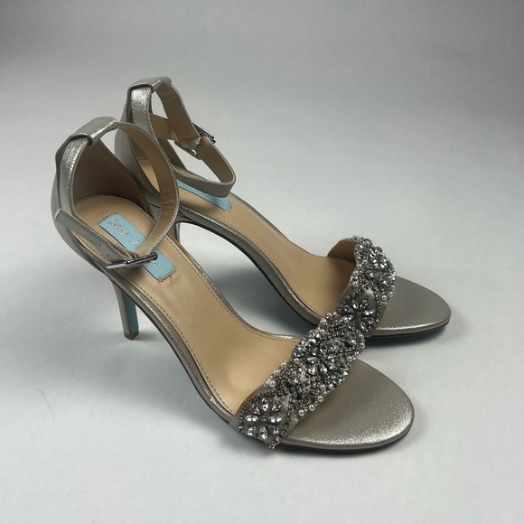 Betsey Johnson GINA Women's Stiletto Heels - Silver - Picture 2 of 16